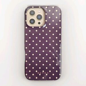New Burga - Sorry Busy - Brown W/ Polka Dots - iPhone 16 Pro Max Case